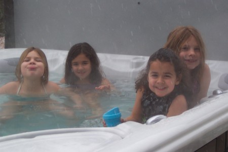 In the hottub