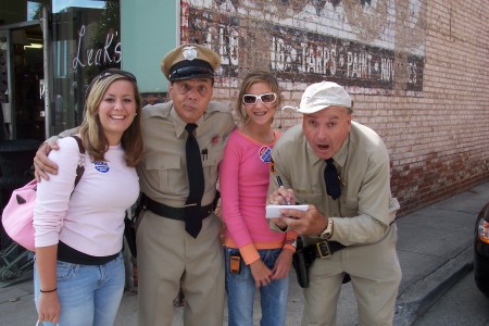 My daughters at a Lawenforcement outing; with Barney & Goober