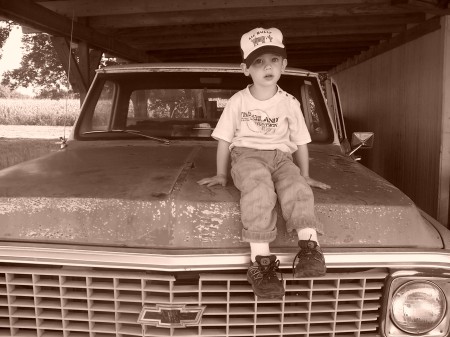 Chase on my truck "Old Blue"