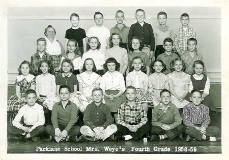 Mrs. Weye's Fourth Grade Class at Parklane Elementary School 1958-1959