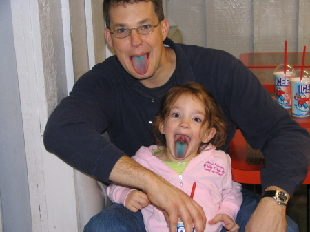 Madison Marie, #3, and her daddy being silly!