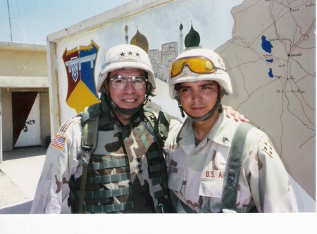 General Sanchez and Me in 2003 Samarra, Iraq
