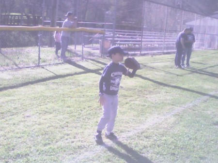 My son Sean at baseball practice