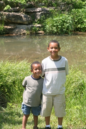 Boys at Dogwood Nature Park in Branson
