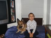 My son Tylor ( 6 )and puppy Queenie 2007