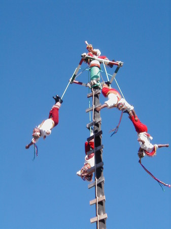 "Dancing" on their way down the Pole