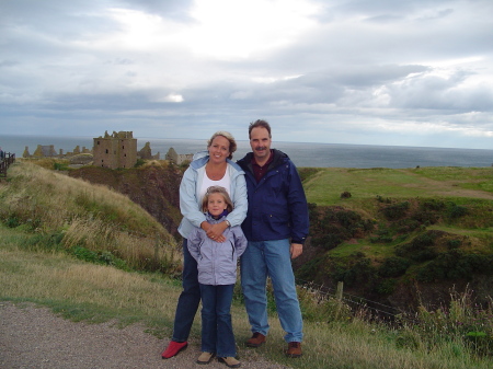 The family on a trip to Scotland in August of 2006