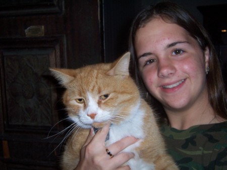 Brooke and her cat Mittens (2006)