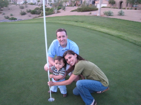 Chris, Ana and Matthew on the golf course!