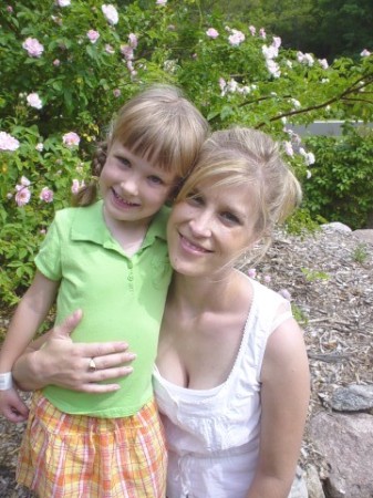 Bailey and I at the botanical gardens last summer.