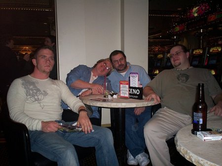At the casino with 3 of my favorite men