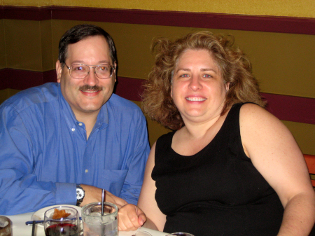 Peg & I at Dad's 75th B-day dinner May 2008