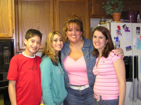 Aunt Nancy with Judy's kids... Randy, Michelle and Shannon