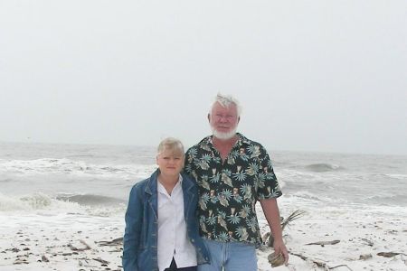 MY HUSBAND JIMMY AND ME AT INDIAN PASS BEACH