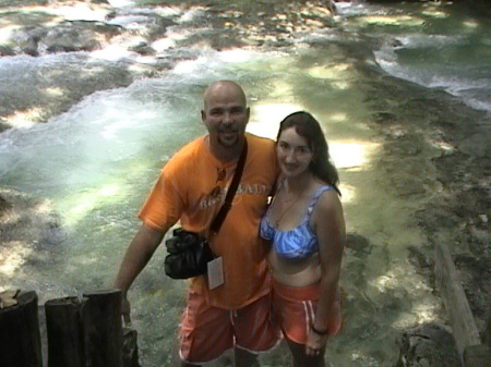 My wife and I at Dunns River Falls Jamaica