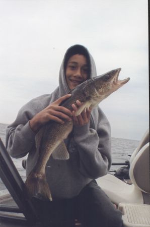 My son Anthony and his catch of the day