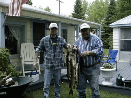 Dad and I at the cabin