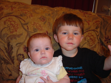 Mikey and Gianna 14 months and 4 months old