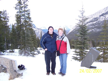 My husband and I in Banff