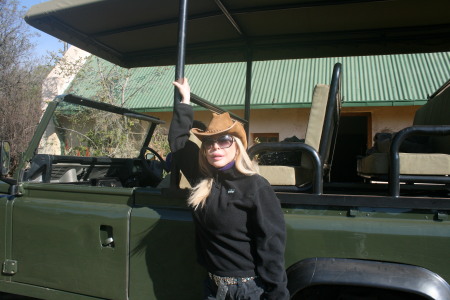 Georgene on  game ranch in Africa