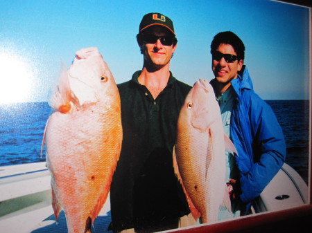 My sons Brett (left) and Matt, with Snappers