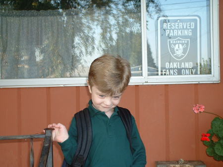 Lucas on his first day of Kindergarten