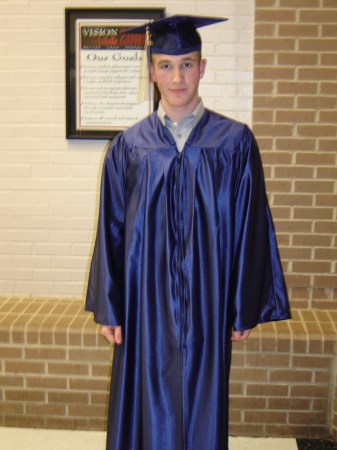 Mick in cap and gown