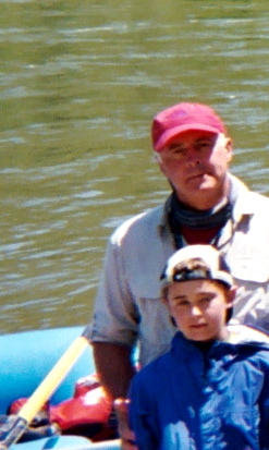 Jim Foley with son Austin, North Fork American River