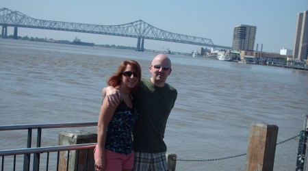 on the Mississippi river in New Orleans