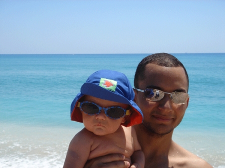 Marcus Johnson and Quentin at Cocoa Beach.