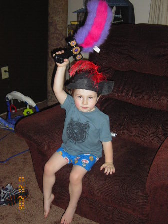 Kane being Capitan Feathersword from the Wiggles, lol
