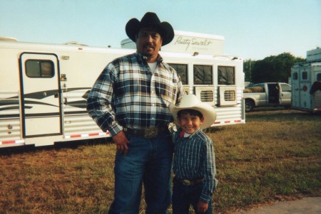 dad & stevie at rodeo