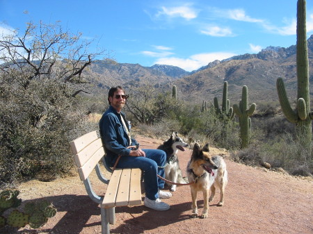 Fred & dogs-Catalina State Park-AZ