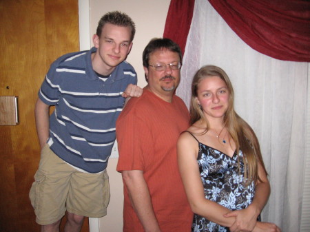 My husband with his kids in summer 2007