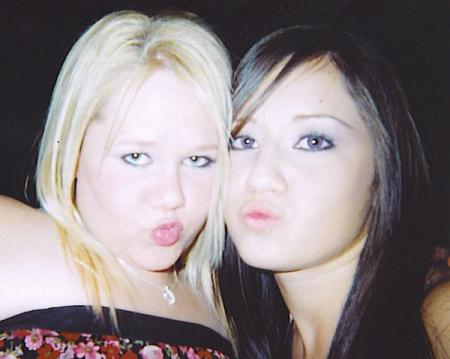my daughter crystal(blonde) and her friend