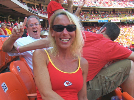 me at arrowhead- sea of red!