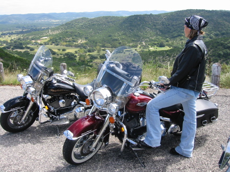 My wife Dana and our motorcycles