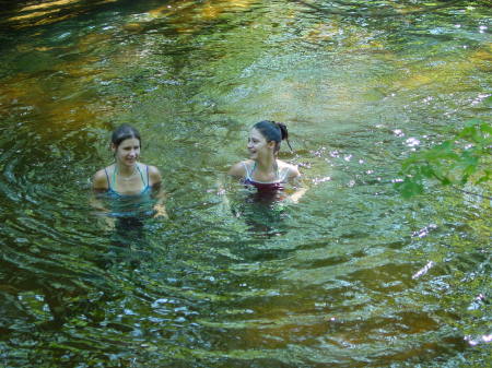 Senjia & Brittany in there swimming hole!