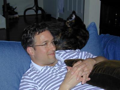 Son Andrew and Sofia, the cat