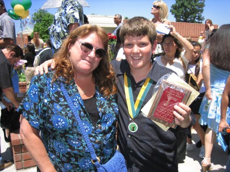 My son Christopher who is 14..here he is after being promoted to High School last year 2006