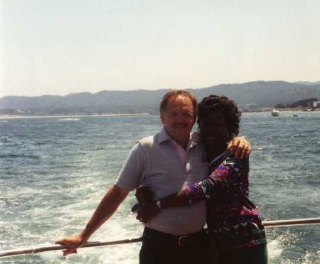 with husband rollie in monterey, 1993