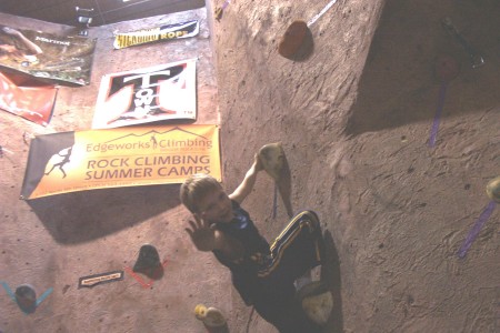 Garrett loves to rock climb!