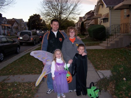 The Family out trick or treating