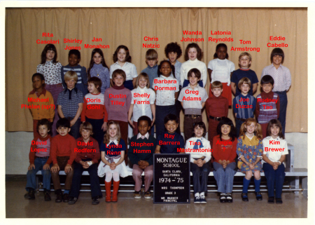 Mrs. Thompson's 3rd Grade Class - 1974-'75