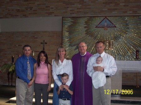 Kiersten's baptism--family and godparents