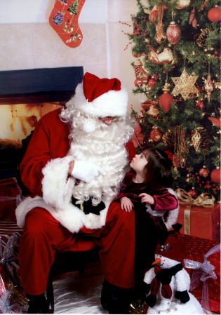 Tatum and Pop Pop as Santa 2006
