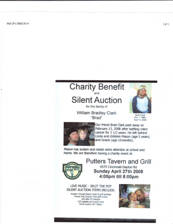 charity benefit for brad