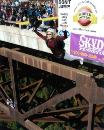 Base jump,New River Gorge Bridge, October 2004