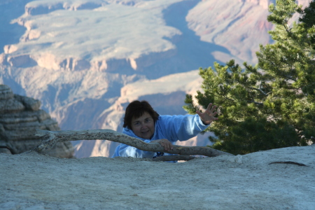 climbing out of the Grand Canyon