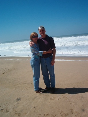 with Ginger in Half Moon Bay, CA